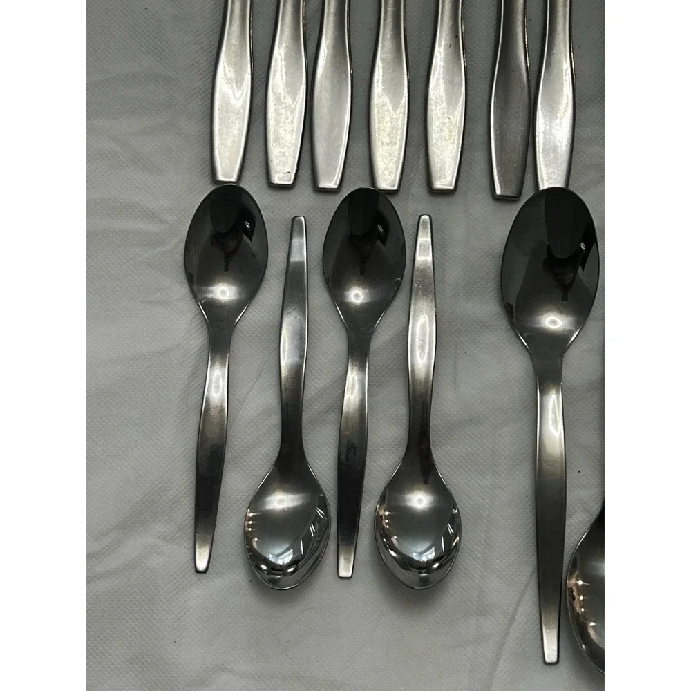 Cambridge Vera Stainless Flatware 23 Pieces Set Forks Spoons Knife Silverware